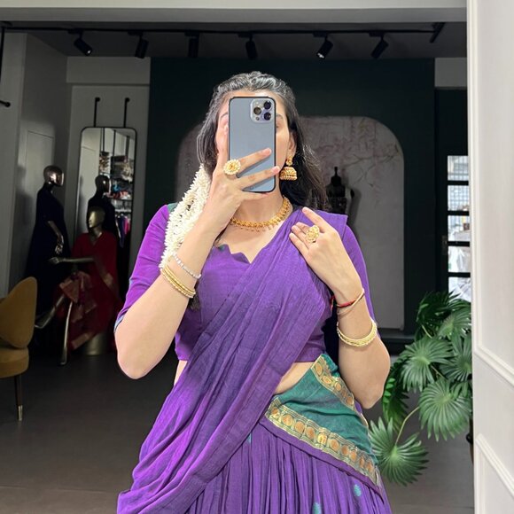 CHANDERI COTTON LEHENGA CHOLI - Picture 15 of 15